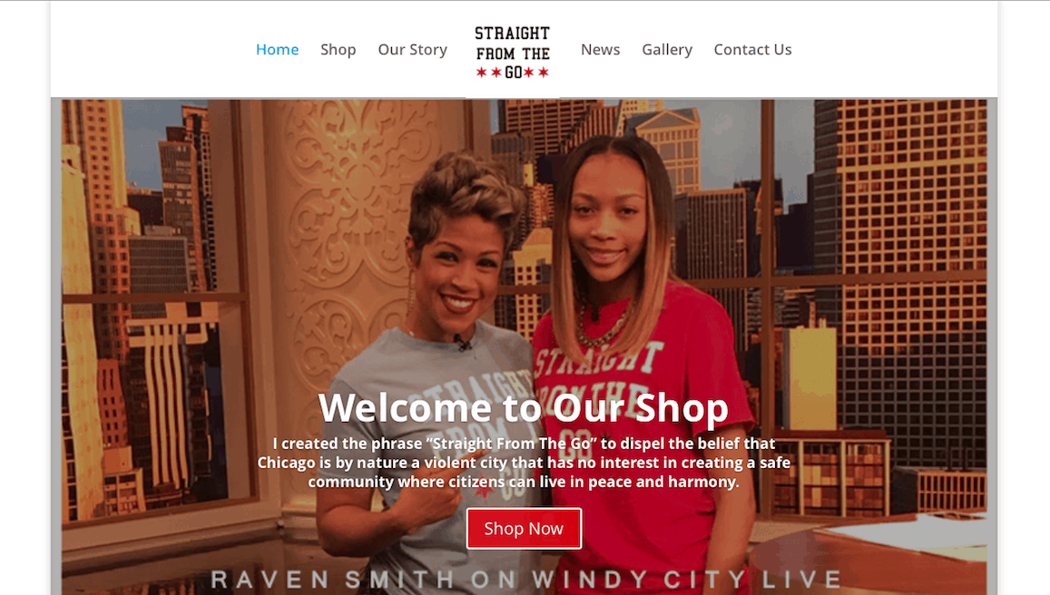Image of Raven Smith and Val Warner at the Windy City live taping wearing straight from the go shirts taken from the Straight from the website homepage